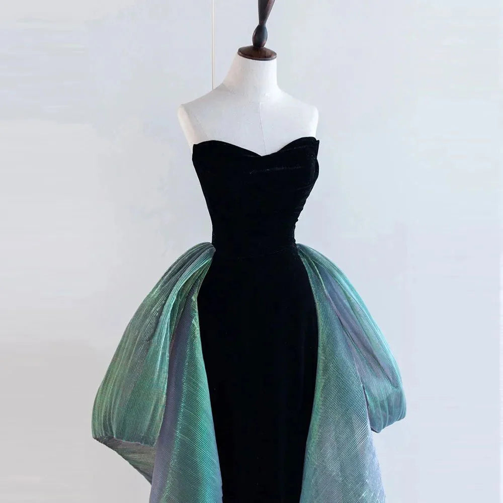 Vintage Off the Shoulder Mermaid Evening Dress