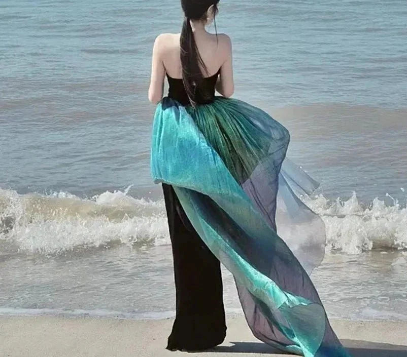 Vintage Off the Shoulder Mermaid Evening Dress