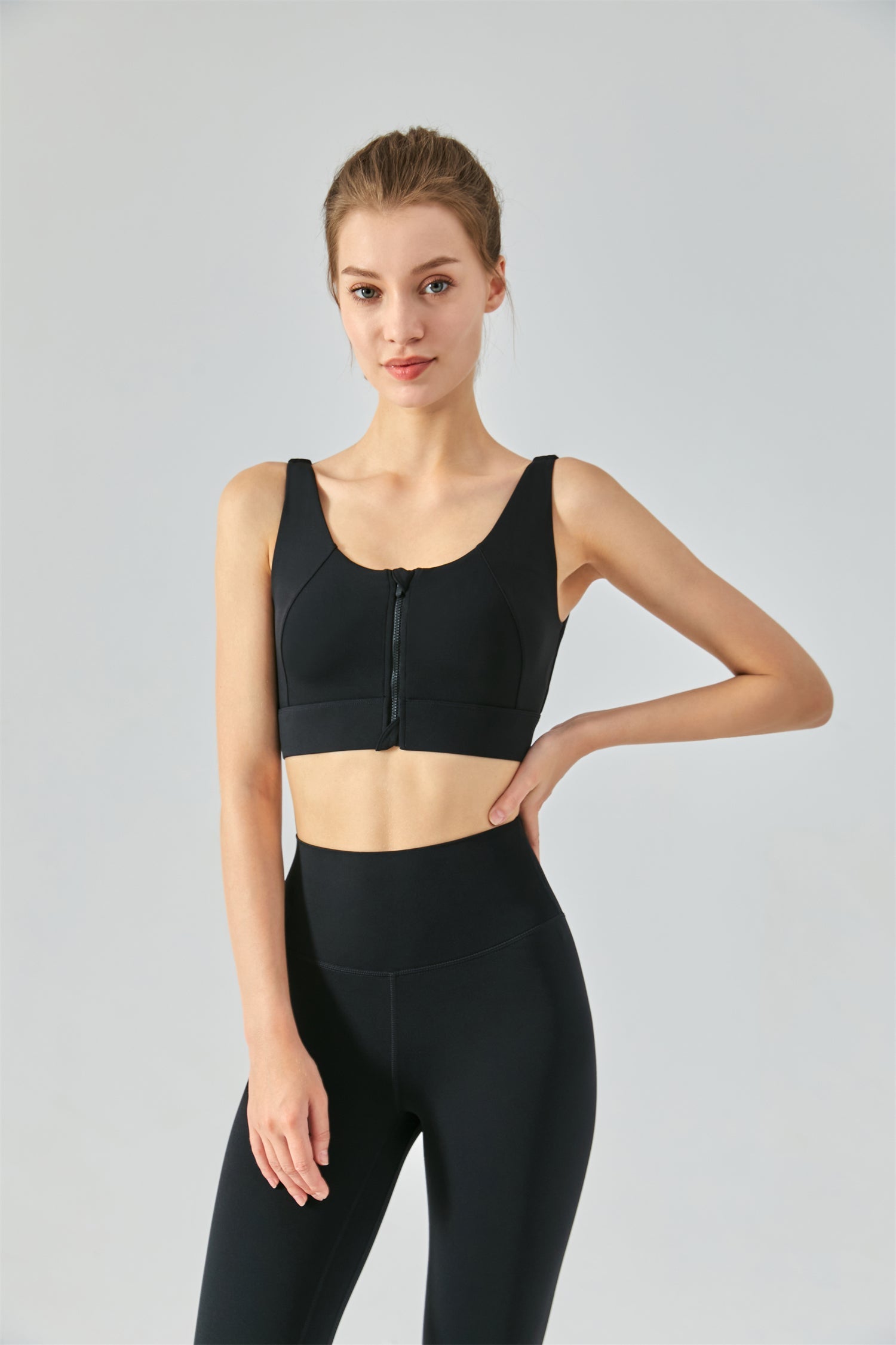 Zip Front Sports Bra