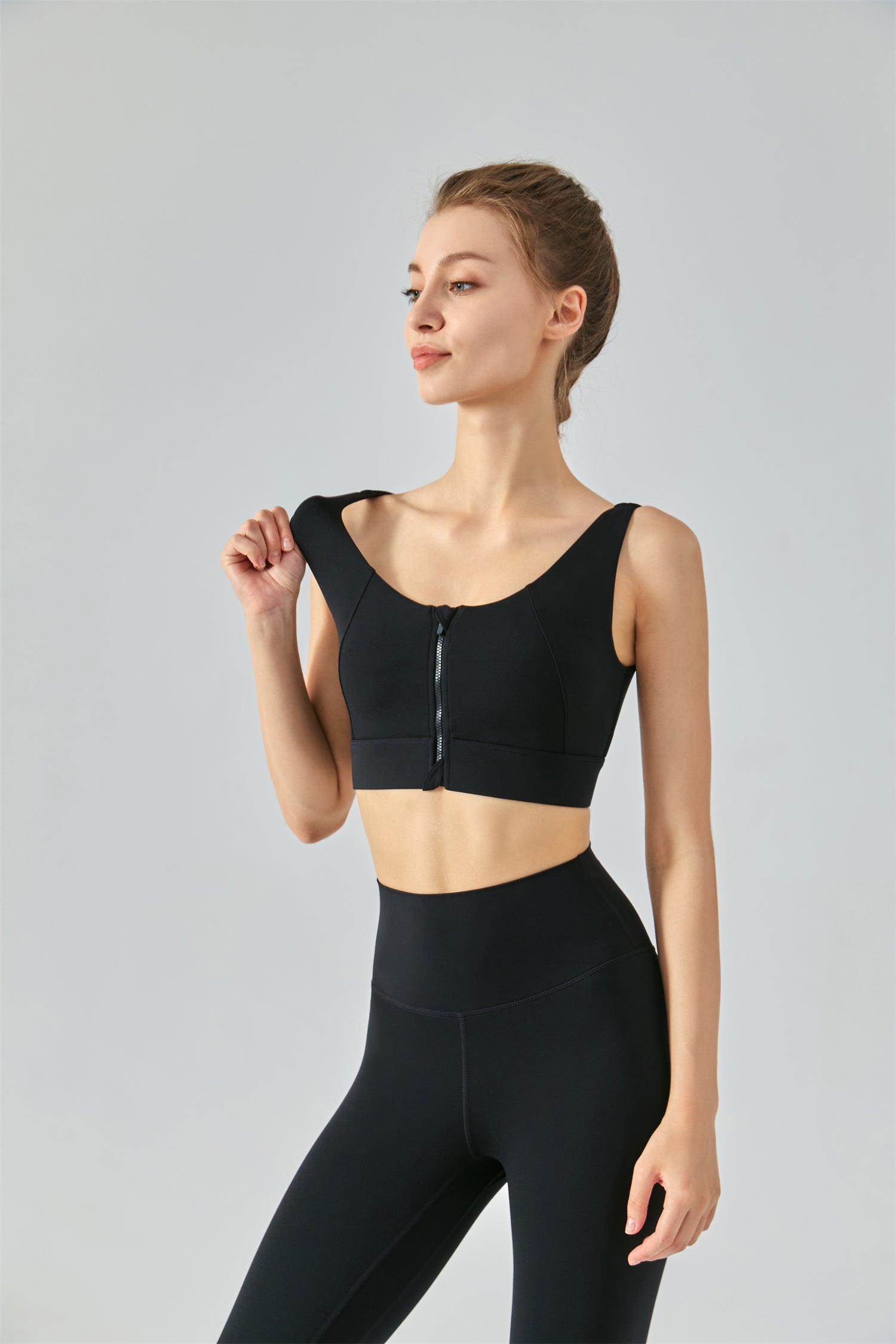 Zip Front Sports Bra