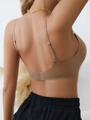 Seamless Push-up Wireless Bra Brown