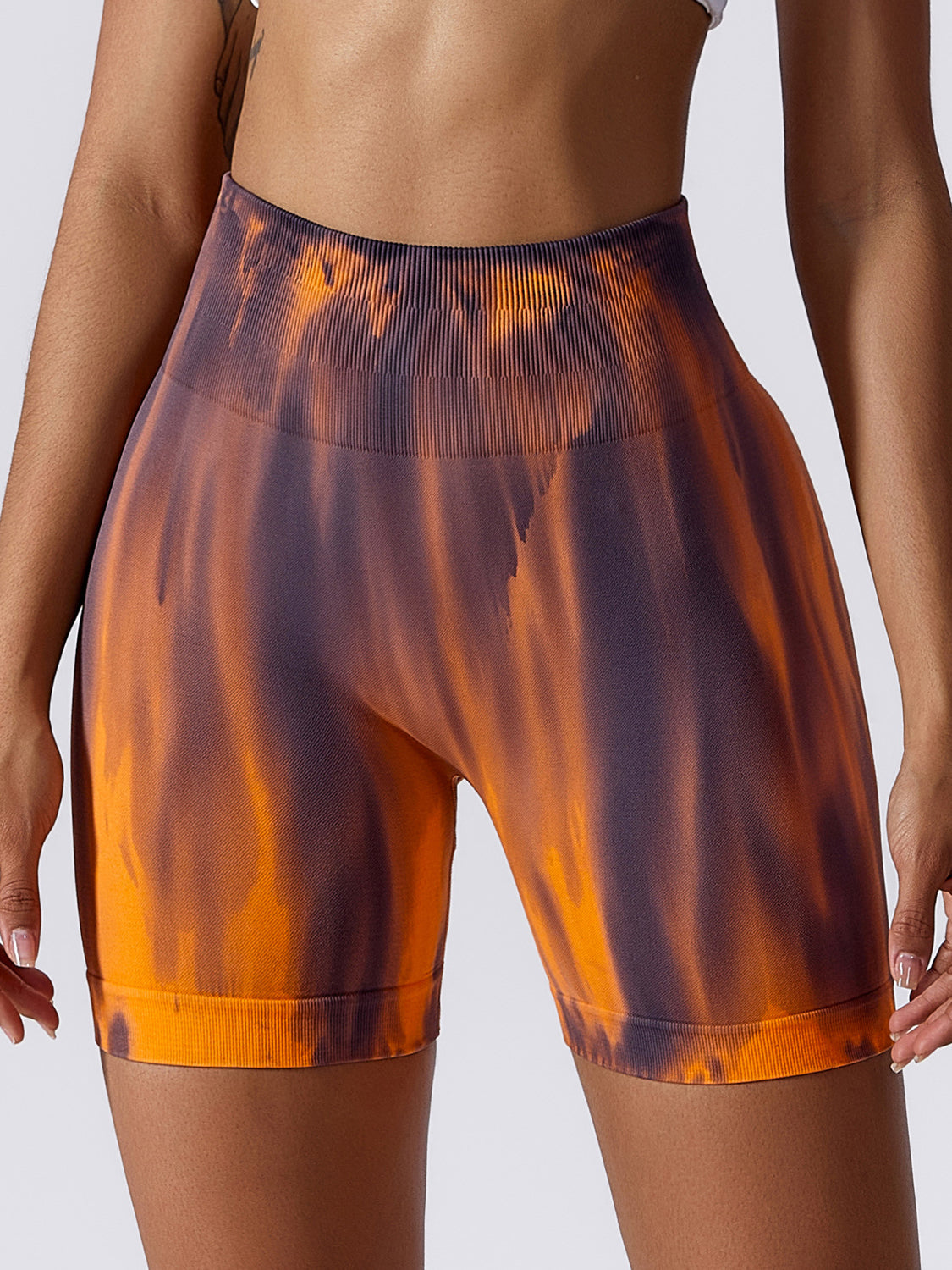 Seamless Tie Dye Yoga Shorts