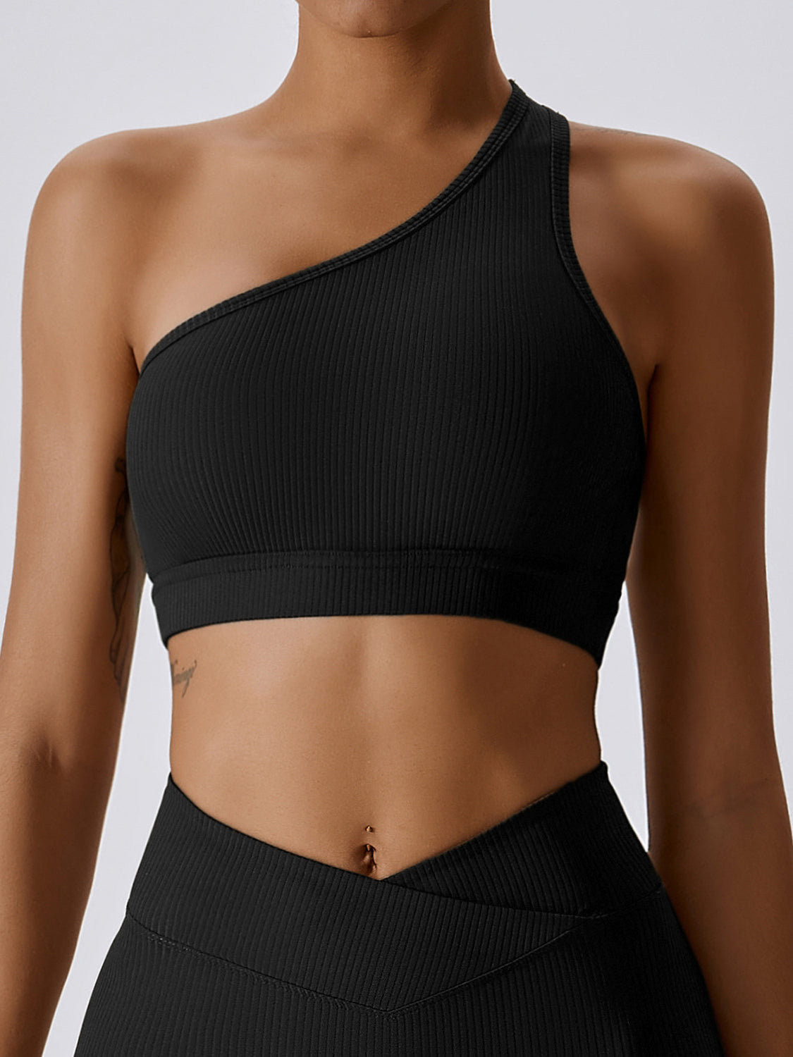 One Shoulder Light Support Yoga Bras