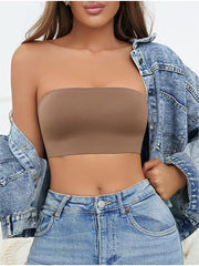 Plain Wireless Strapless Bra