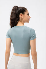 Cut Out Cropped Sports Top