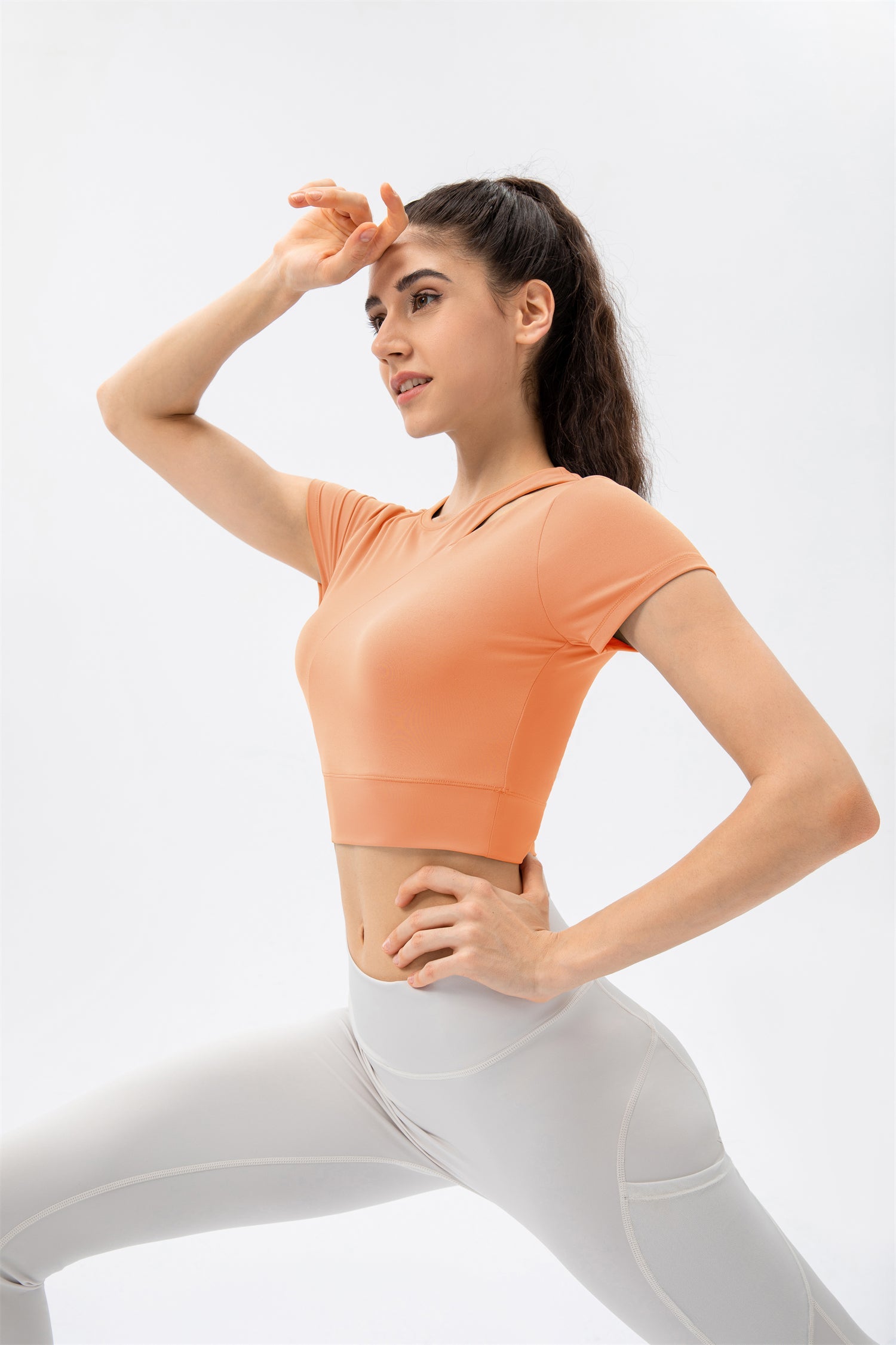 Cut Out Cropped Sports Top