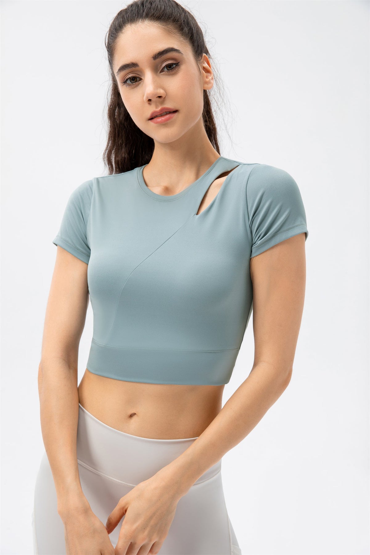 Cut Out Cropped Sports Top