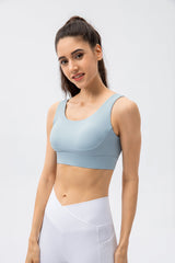 U Neck Crisscross Yoga Sports Bra