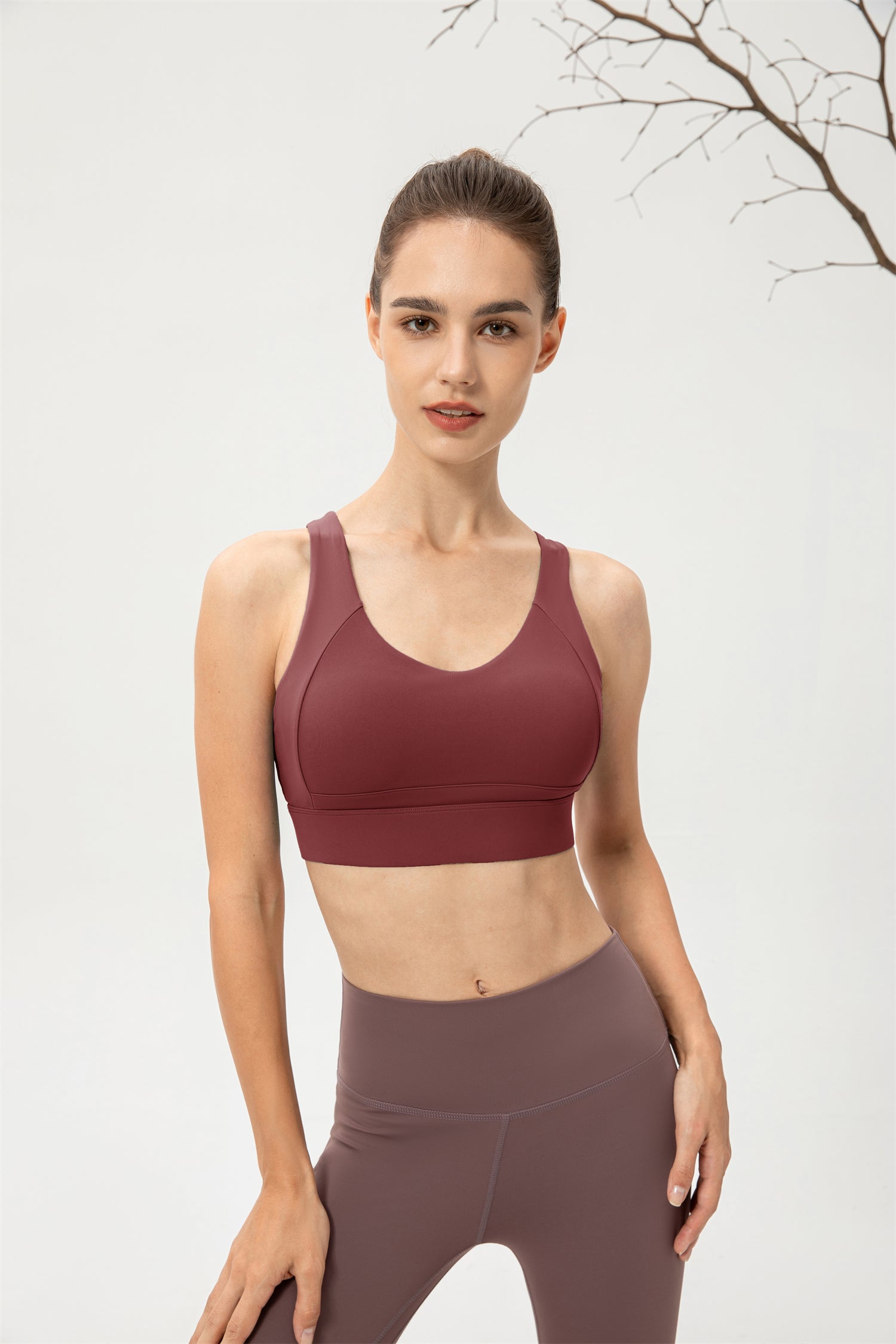 Crisscross Strappy Adjustable Hook Sports Bra