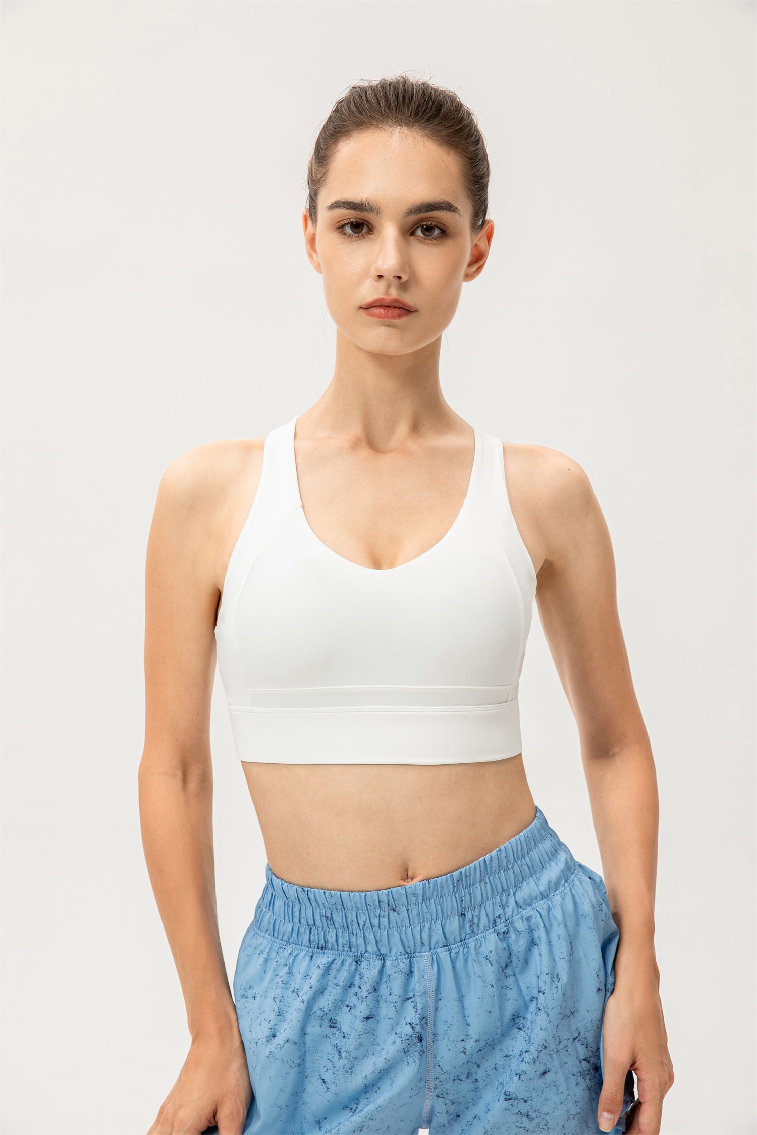 Crisscross Strappy Adjustable Hook Sports Bra