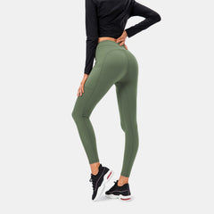 High Waisted Drawstring Pocket Sport Leggings