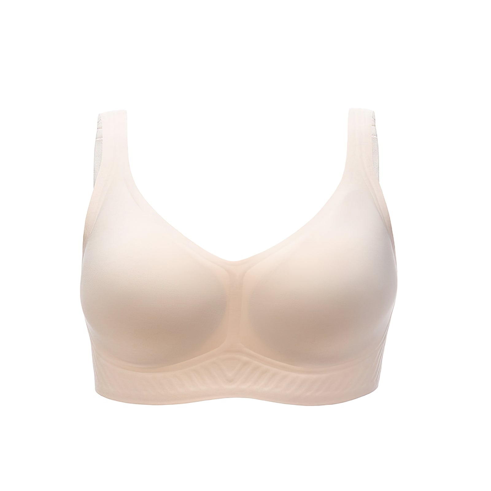 Plus Size Backless Seamless Thin Padded Wireless Bra