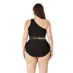 Plus Size Two Piece Bikini Swimsuit High Waisted Bathing Suit