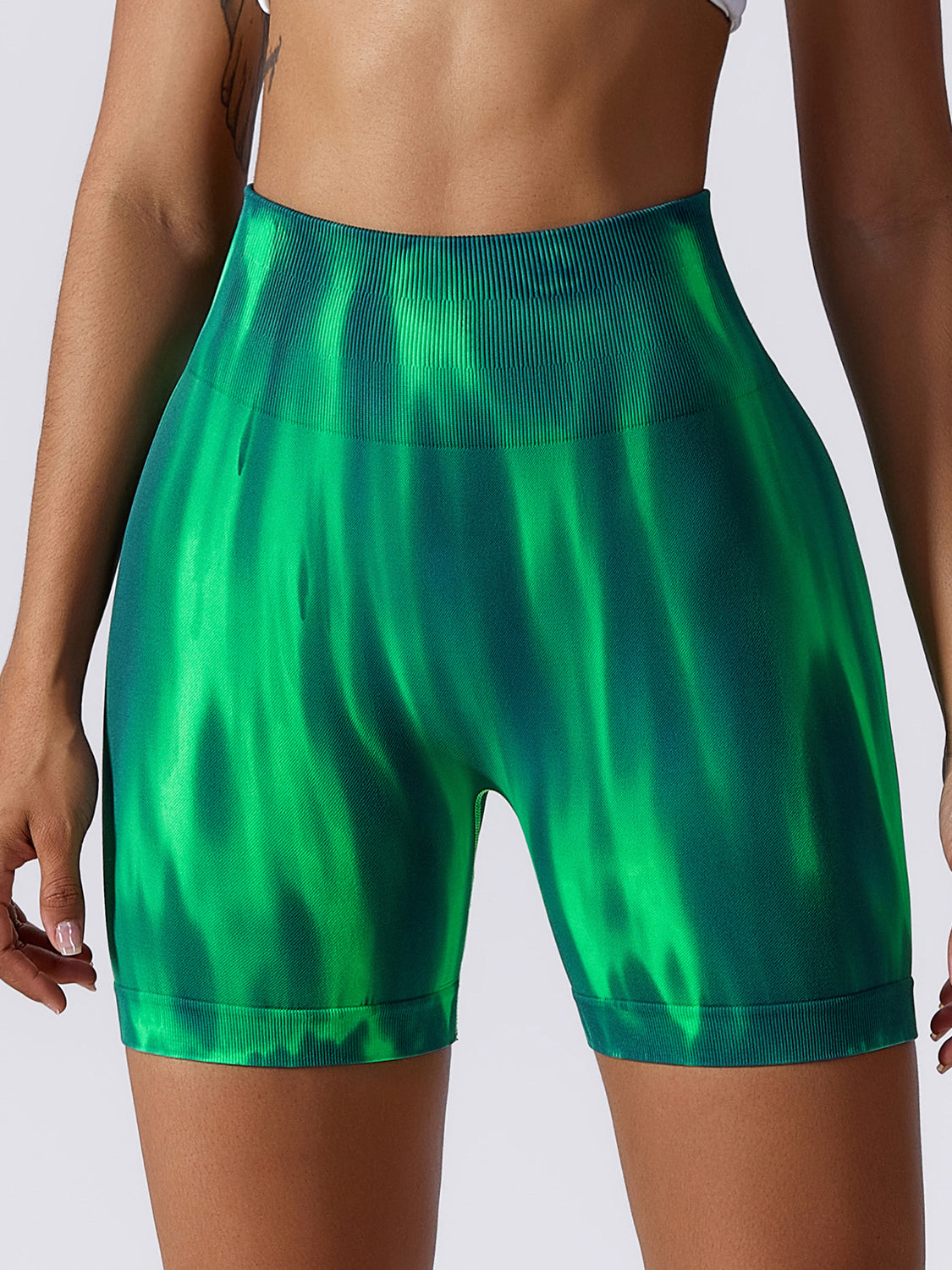 Seamless Tie Dye Yoga Shorts