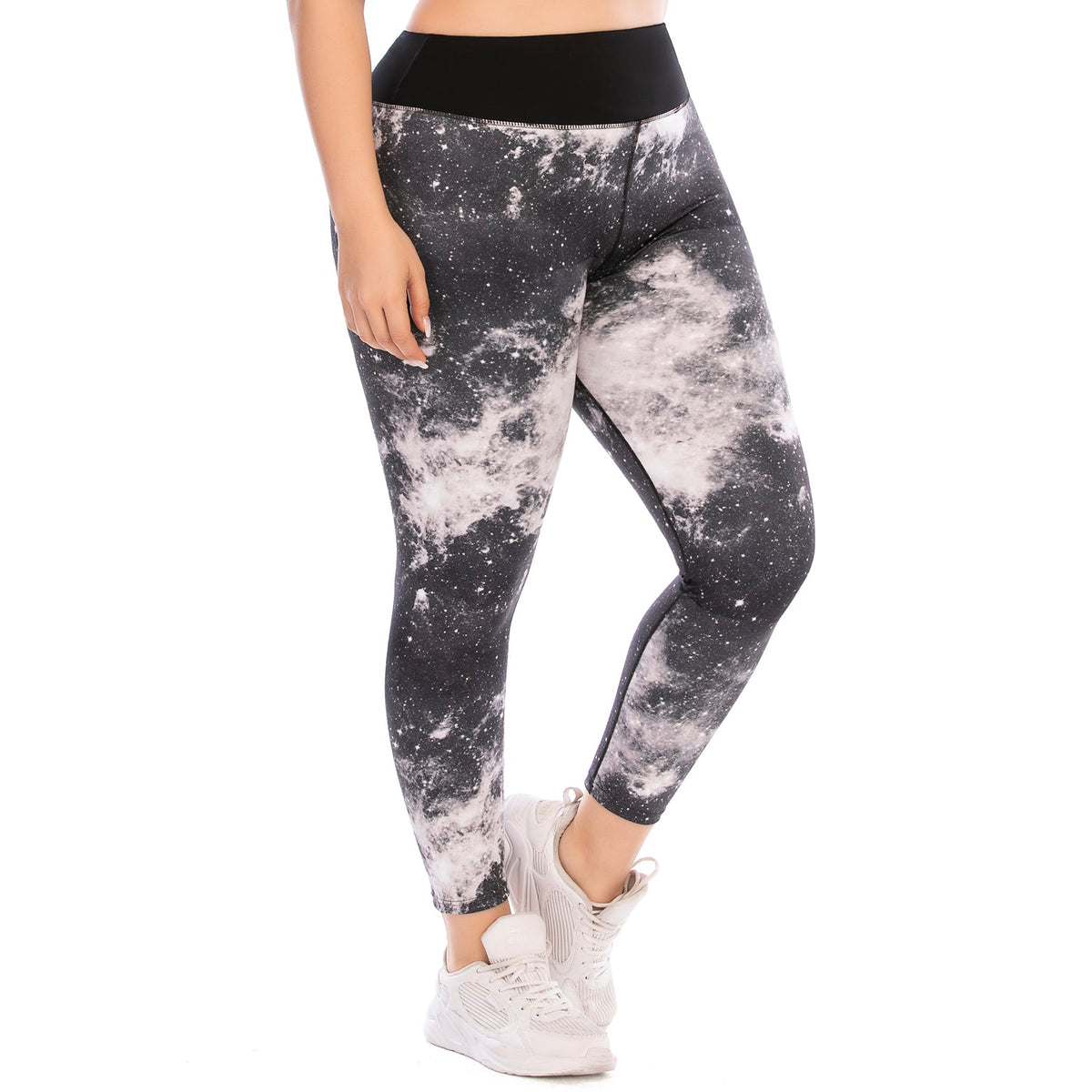 Plus Size Workout Leggings with Pocket Tummy Control Yoga Pants