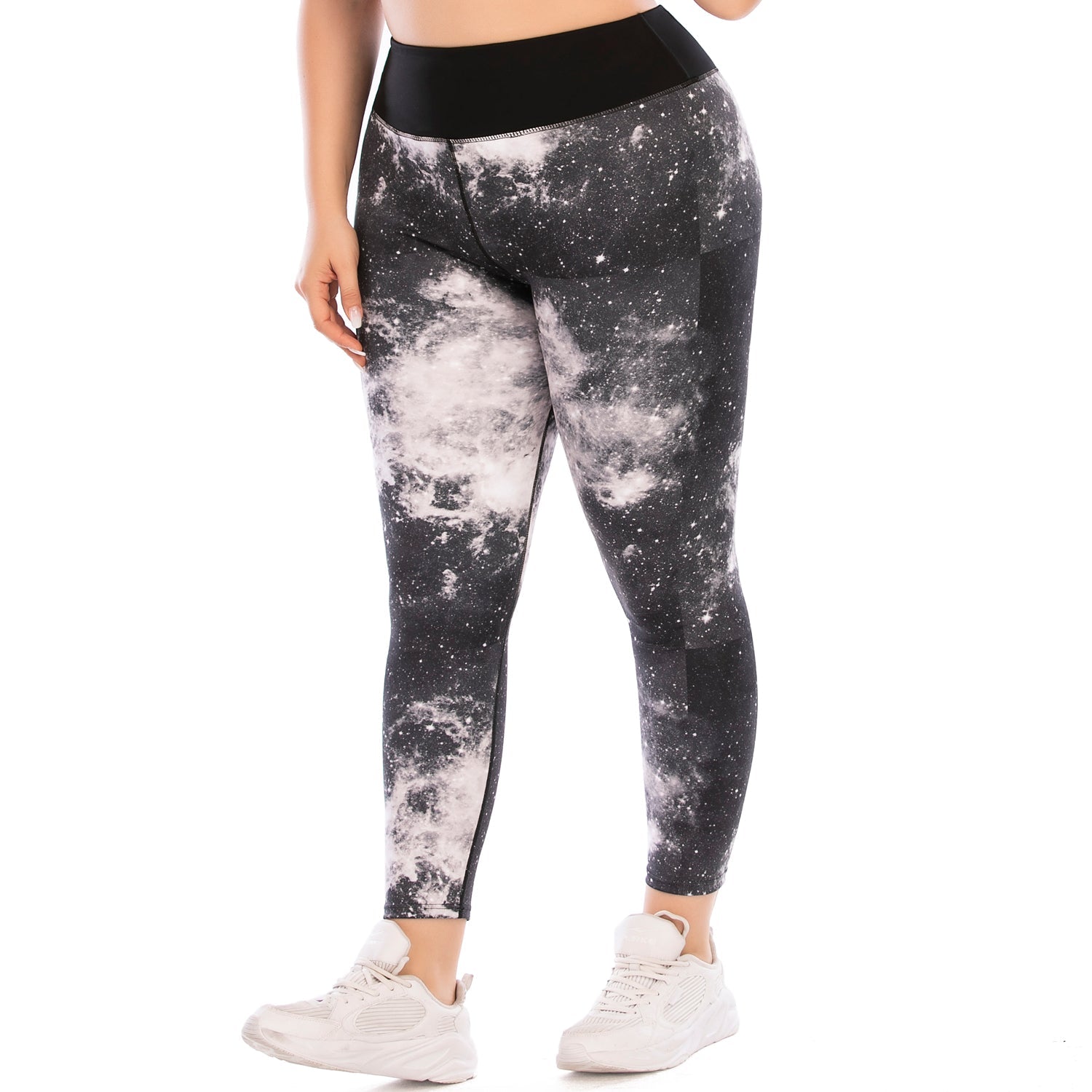 Plus Size Workout Leggings with Pocket Tummy Control Yoga Pants