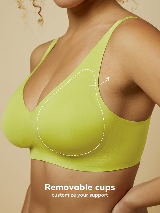 Wireless Plunge Lounge Bra Green