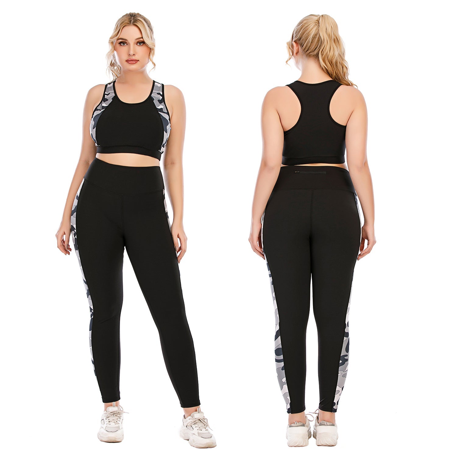 Workout Set 2 Piece Outfit High Waist Leggings Yoga Gym Set