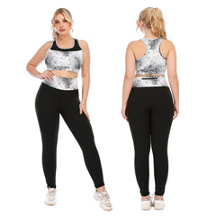 Workout Set 2 Piece Outfit High Waist Leggings Yoga Gym Set