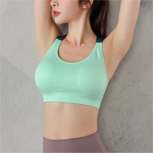 Cross-Strap Back Medium Support Sports Yoga Wireless Bra