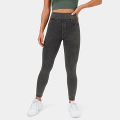 High Waisted Stretchy Denim Leggings