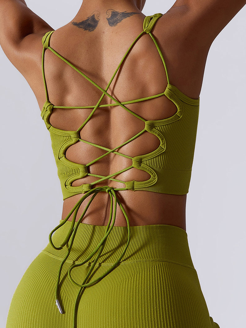 Live In Rib Strappy Longline Crop Top