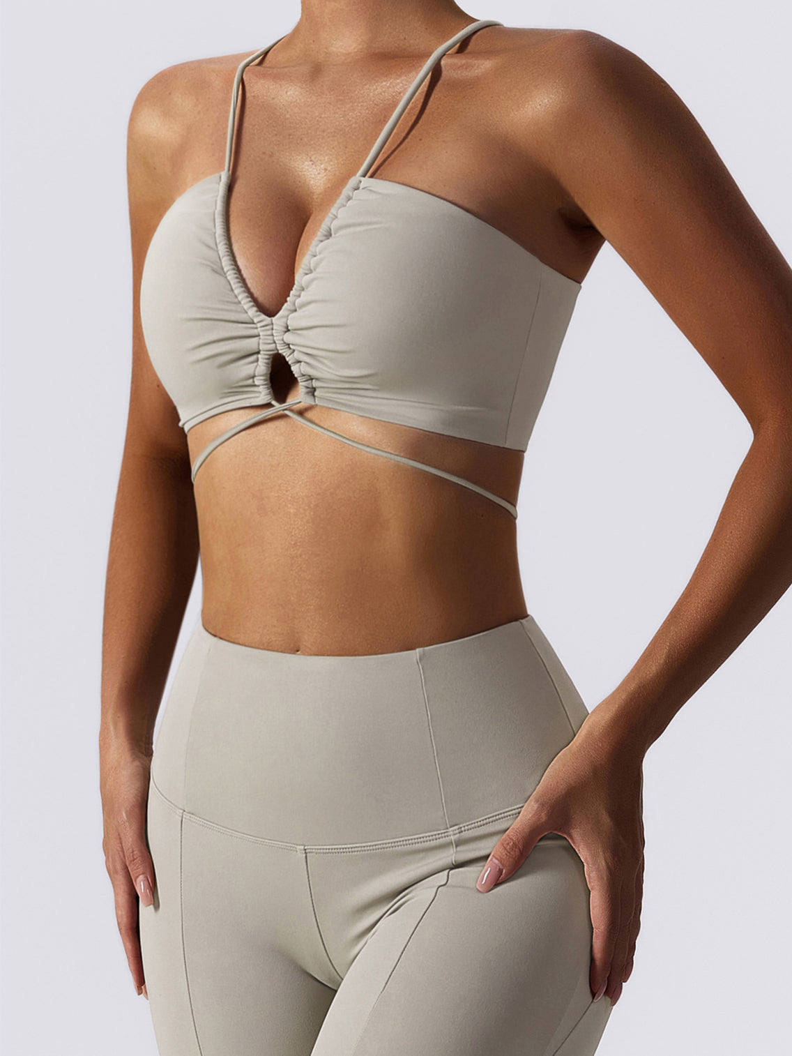 Brushed Butter Soft Tie Back Yoga Bra