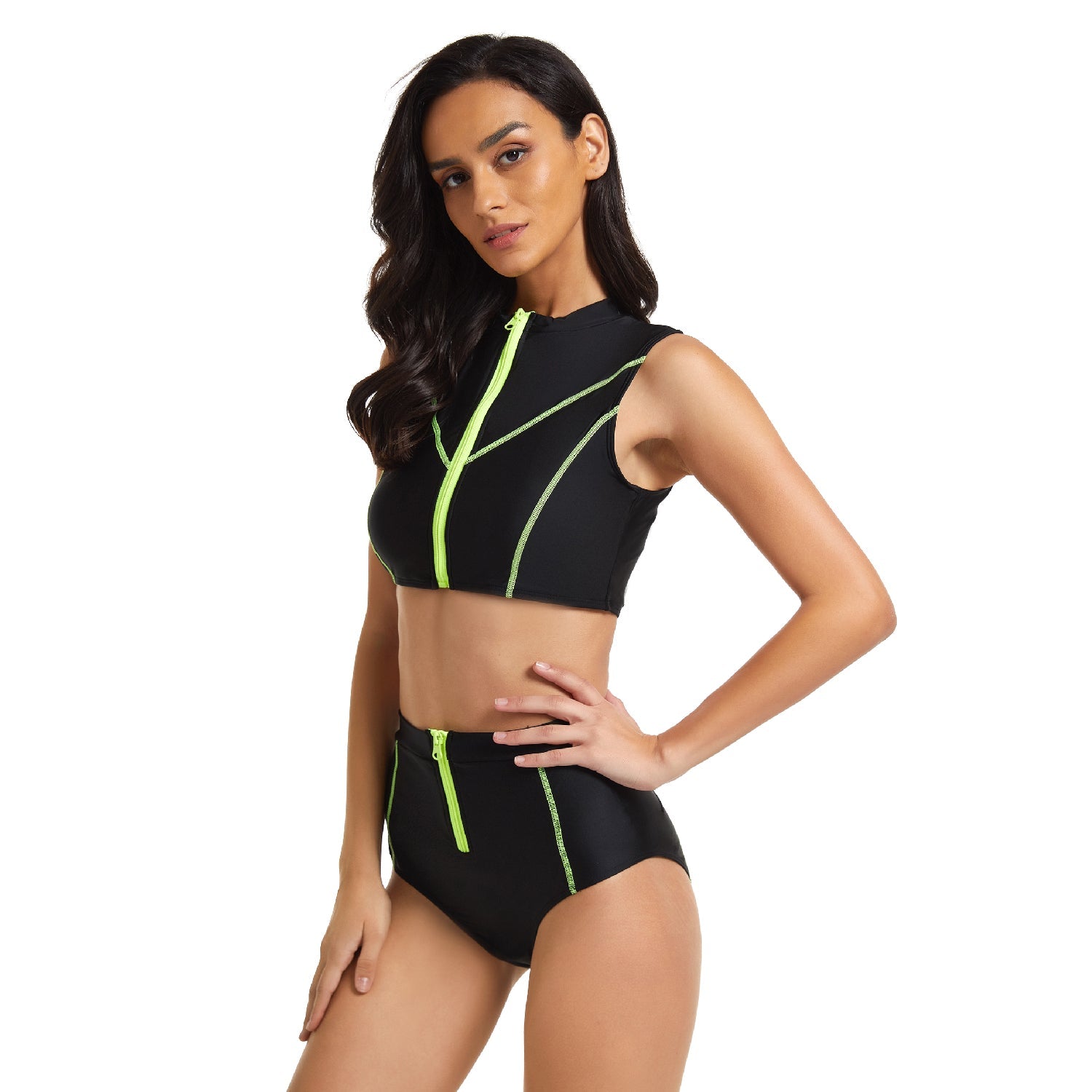 Swimsuits Sleeveless Surf Suit Crop Top Swimming Shirt