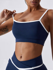 Air Cloud Contrast Strapes Yoga Bra