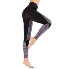 Tummy Control Yoga Pants Printing Hip Lifting Exercise Leggings