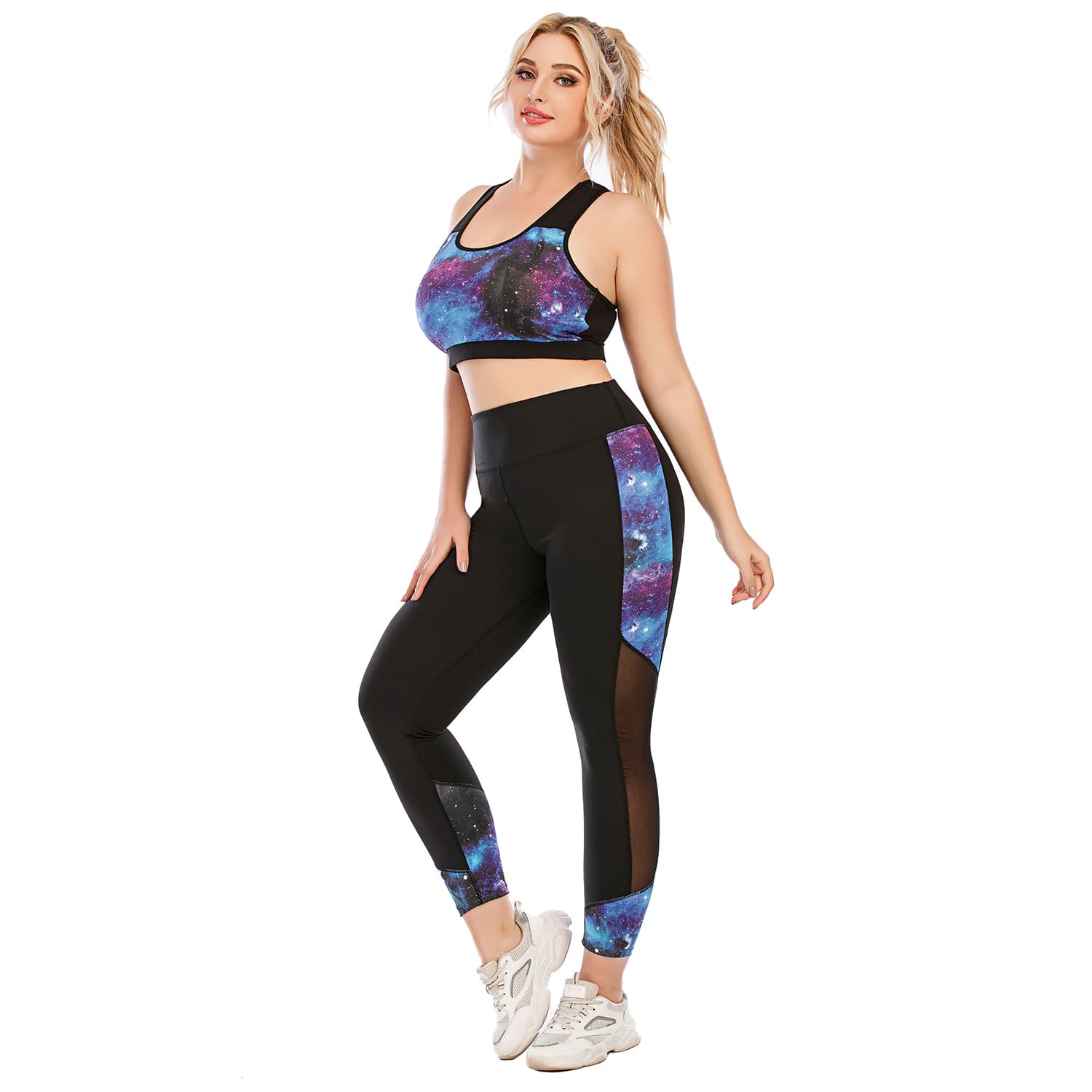 Plus Size Yoga Clothes High Waist Squat Proof Legging Gym Set