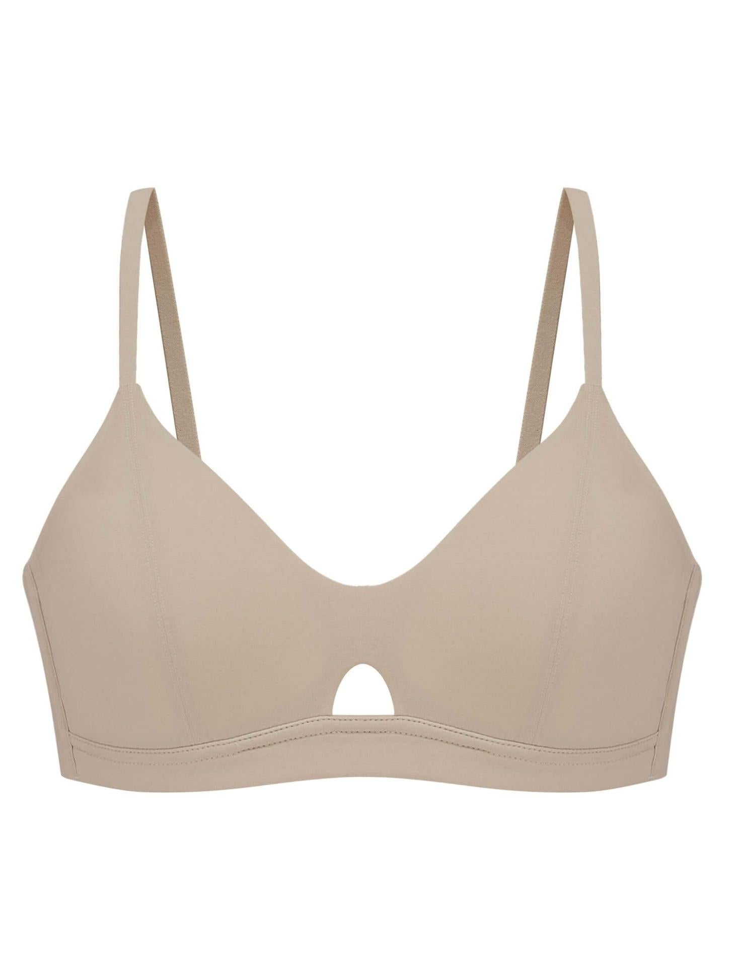 Soft Modal Triangle Hollow Out Wireless Bra