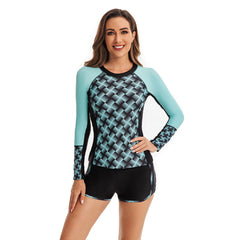 Long Sleeve 2 Piece Bathing Suit for Women