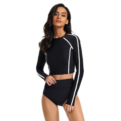 Rash Guard Long Sleeve Crop Top Swimsuits