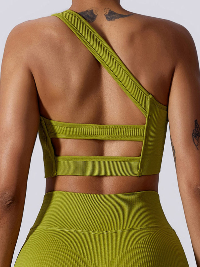 Live in Rib Asymmetrical Bra