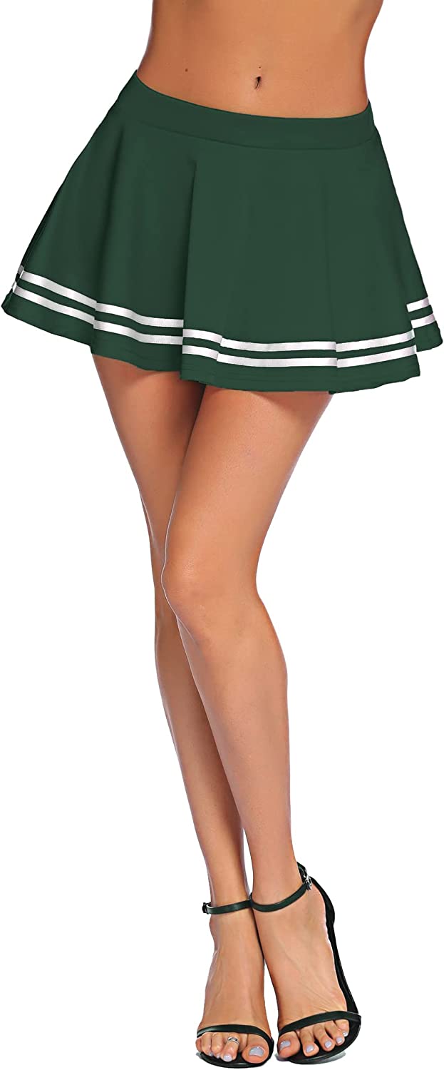 Avidlove Mini Skirt Pleated Elastic Waist Ruffle Sailor Skirts School Uniform Skirts Cheerleader