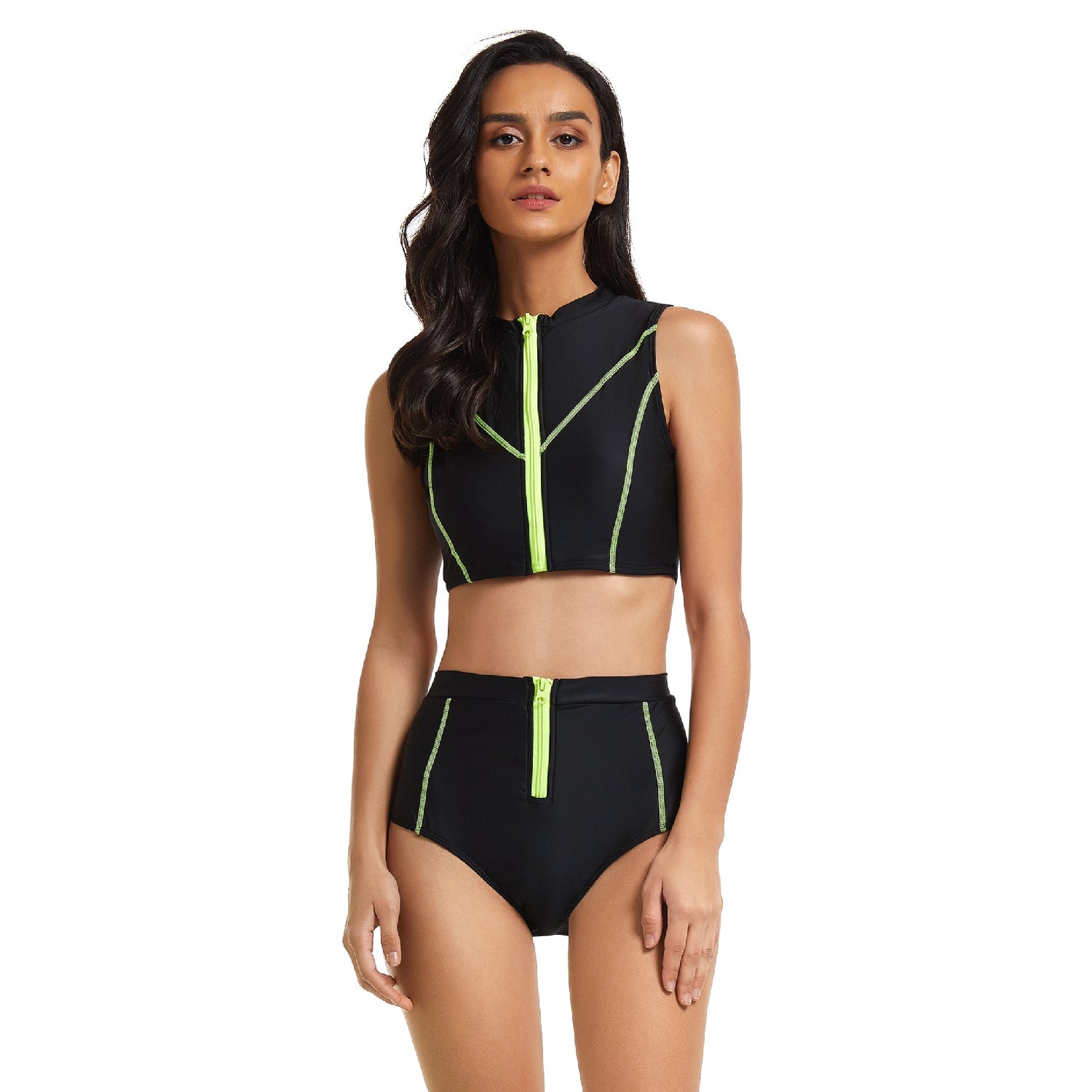 Swimsuits Sleeveless Surf Suit Crop Top Swimming Shirt