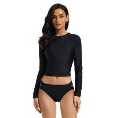 Swimsuit Long Sleeve Bahting Suit Crop Rash Guard Top