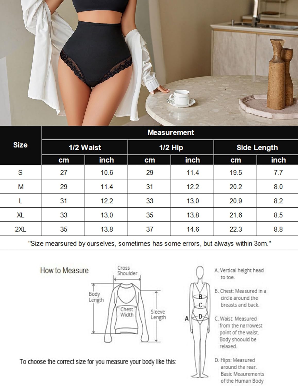 Avidlove Shapewear Control Panties Lace Seamless Tummy Underwear High Waisted Slip Thong