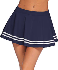 Avidlove Mini Skirt Pleated Elastic Waist Ruffle Sailor Skirts School Uniform Skirts Cheerleader