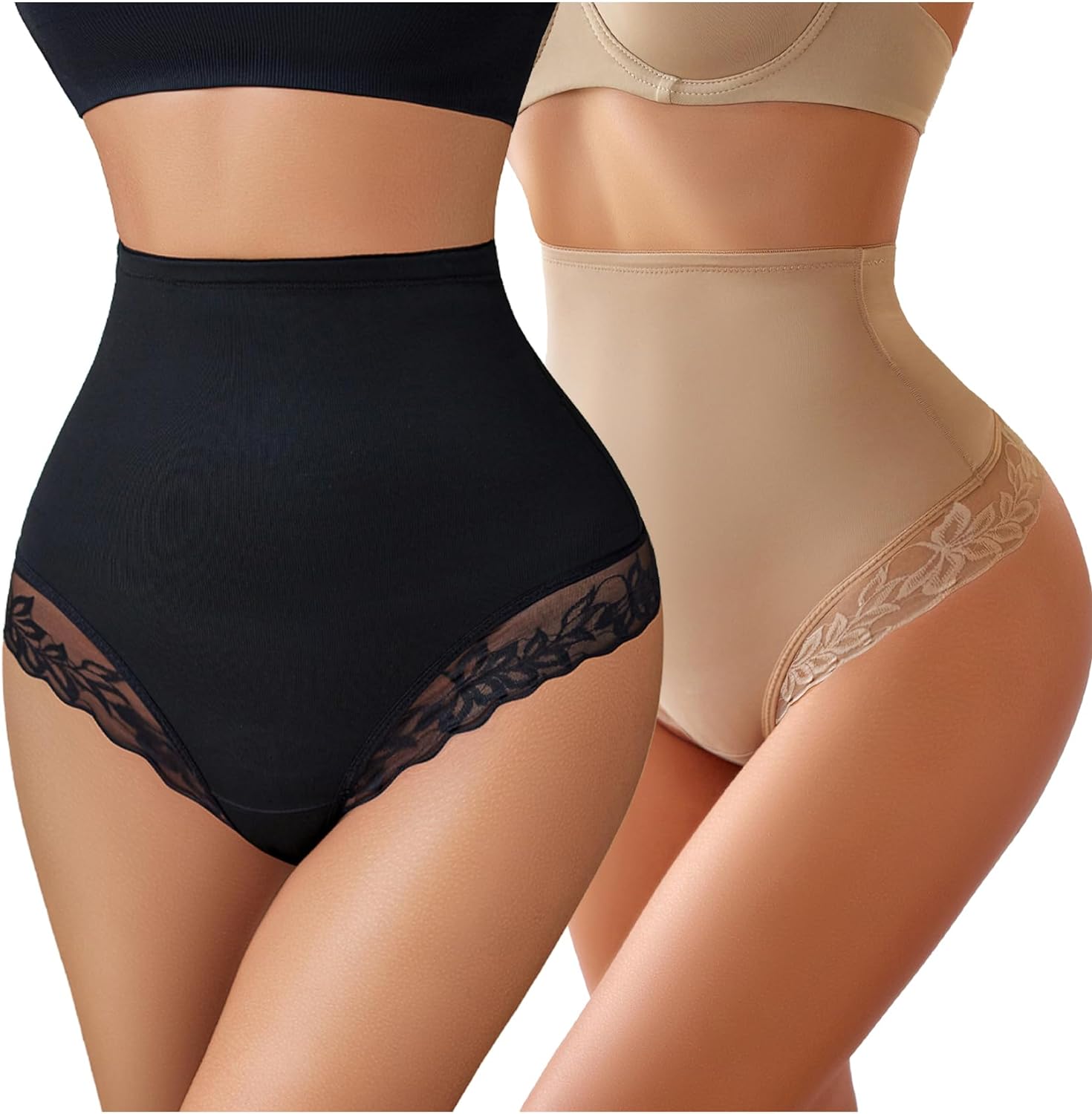 Avidlove Shapewear Control Panties Lace Seamless Tummy Underwear High Waisted Slip Thong