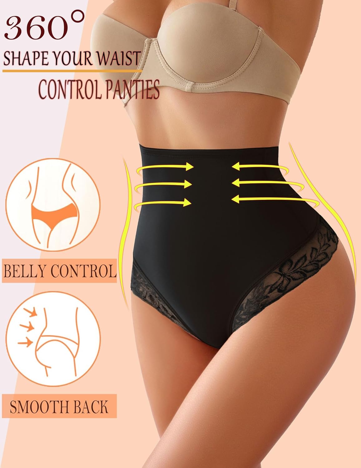 Avidlove Shapewear Control Panties Lace Seamless Tummy Underwear High Waisted Slip Thong