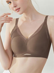 Cutout Mesh CrossOver Side-smoothing Wireless Bra