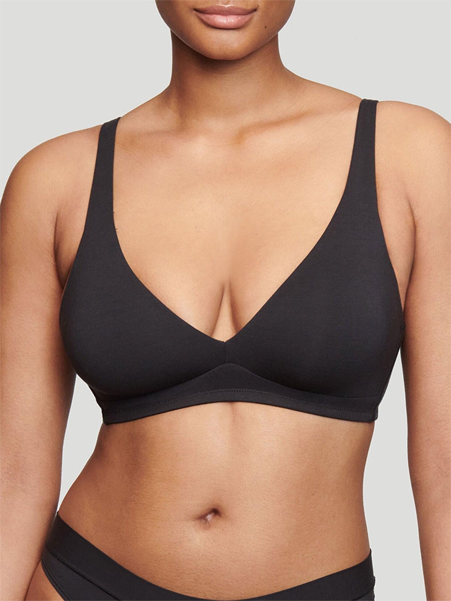 Solid color deep V Wireless Bra