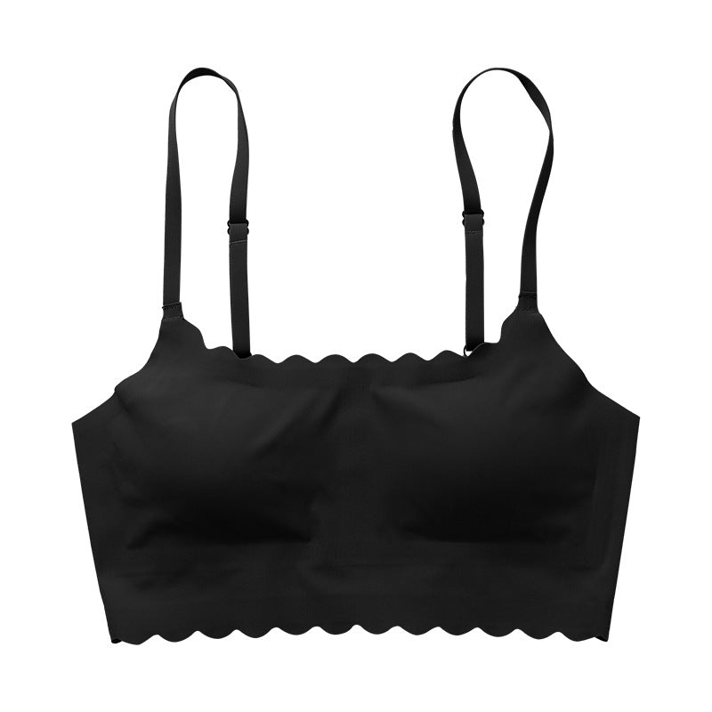 Milk & Coffee Seamless Wireless Bra Black