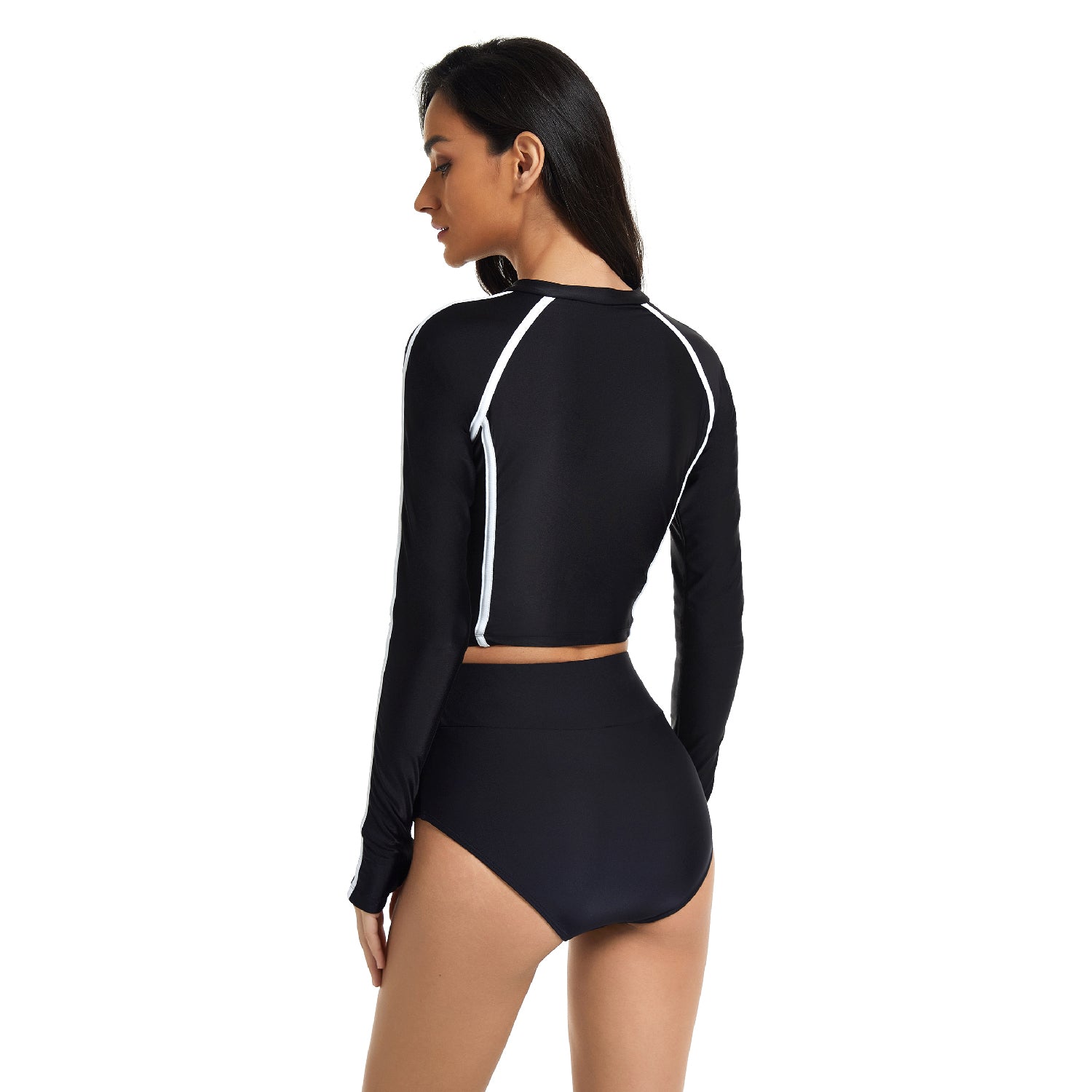 Rash Guard Long Sleeve Crop Top Swimsuits