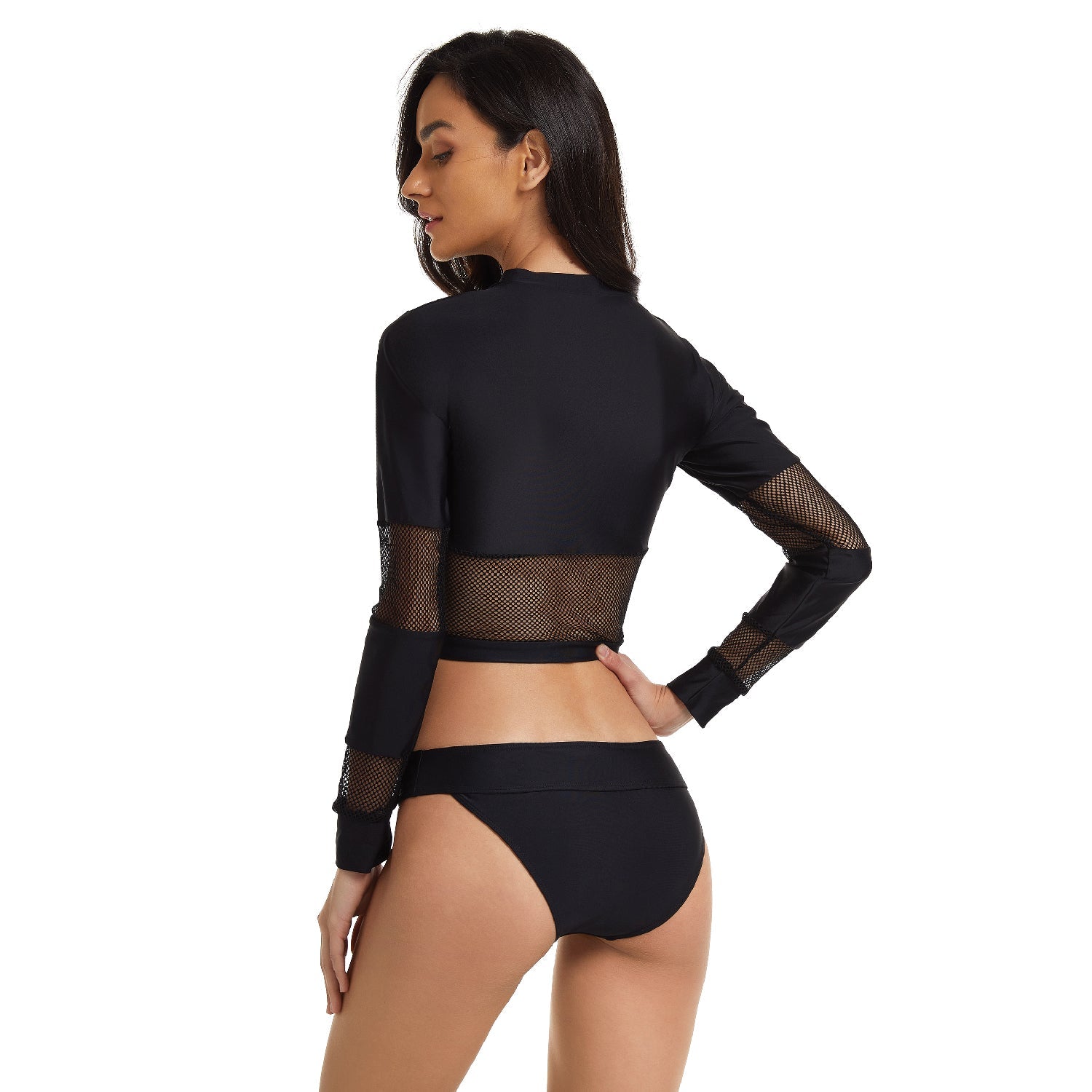 Rash Guard for Long Sleeve Crop Top Swimsuit