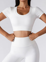 Live In Rib Short Sleeve Crop Top