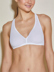 T Back Wireless Bralette White