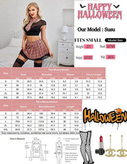 Avidlove Schoolgirl Lingerie for 3 Piece Mesh Crop Top & Plead Skirt Roleplay Costumes with Tie